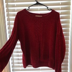 dark red soft comfy sweater